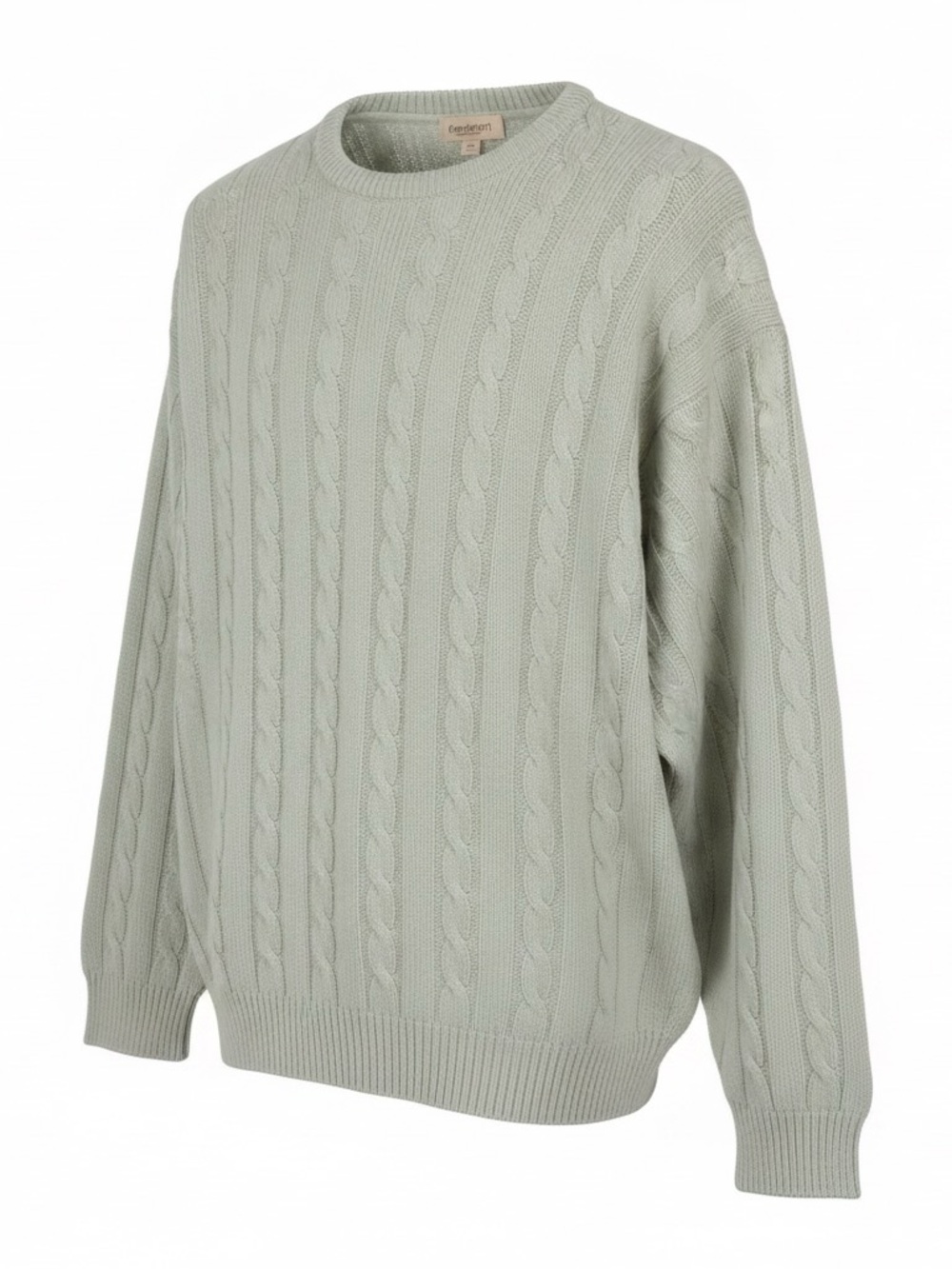 Thomas Pink 100% Pure Cashmere Cream Cable-Knit Crewneck Sweater